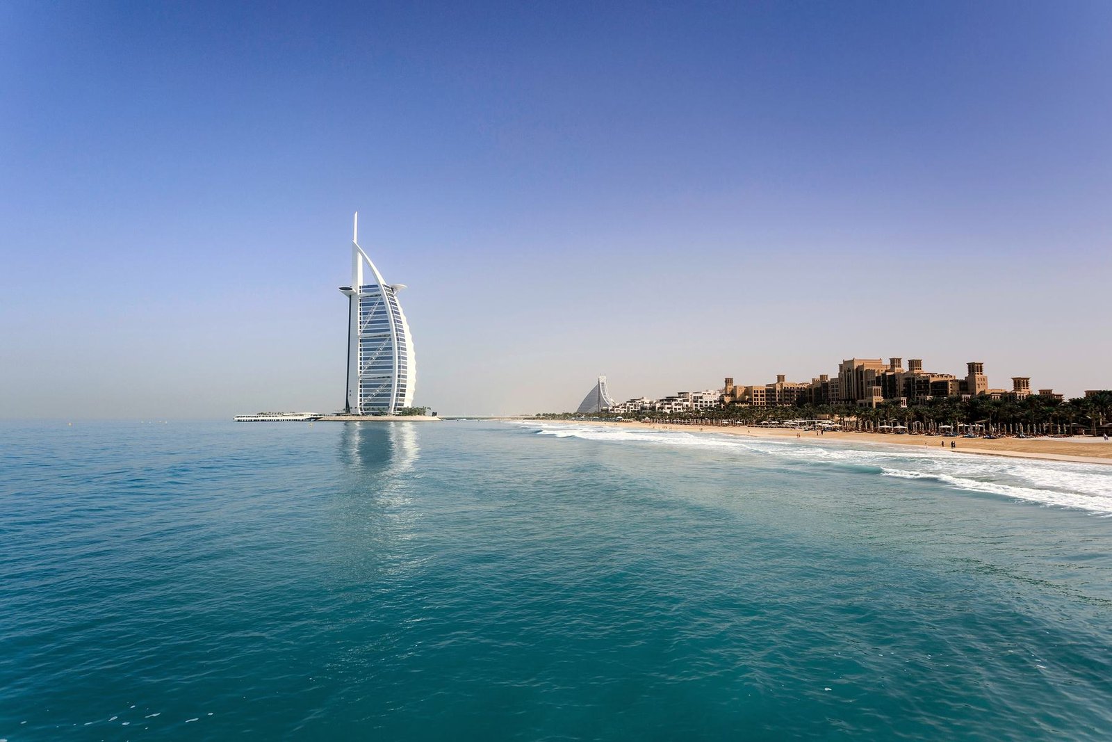 Burj Al Arab seen from the beach