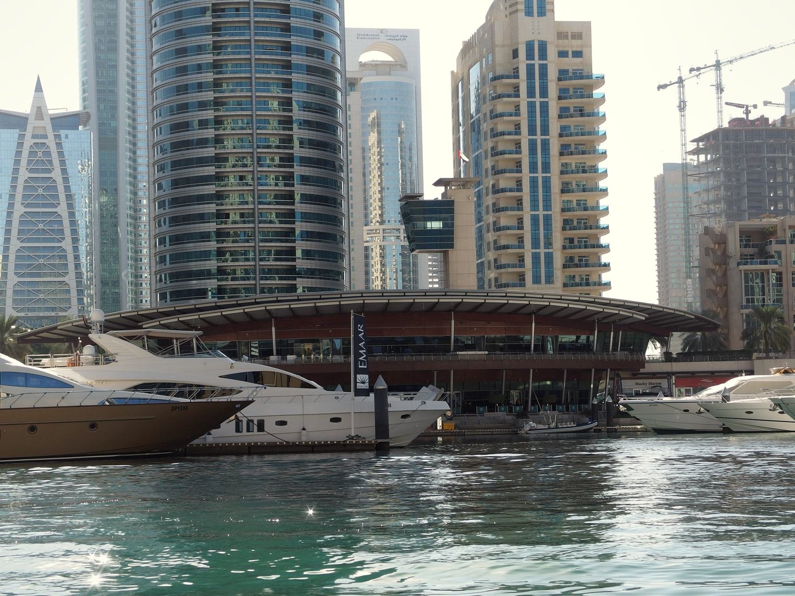 Yachts moored at Dubai Marina